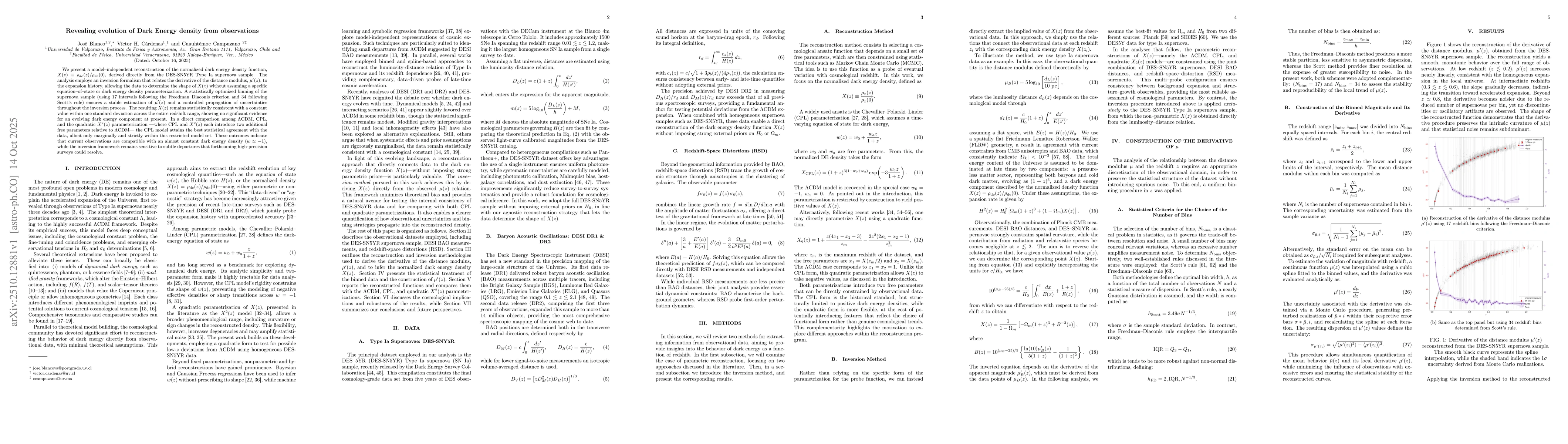 Thumbnail for Revealing evolution of Dark Energy density from observations