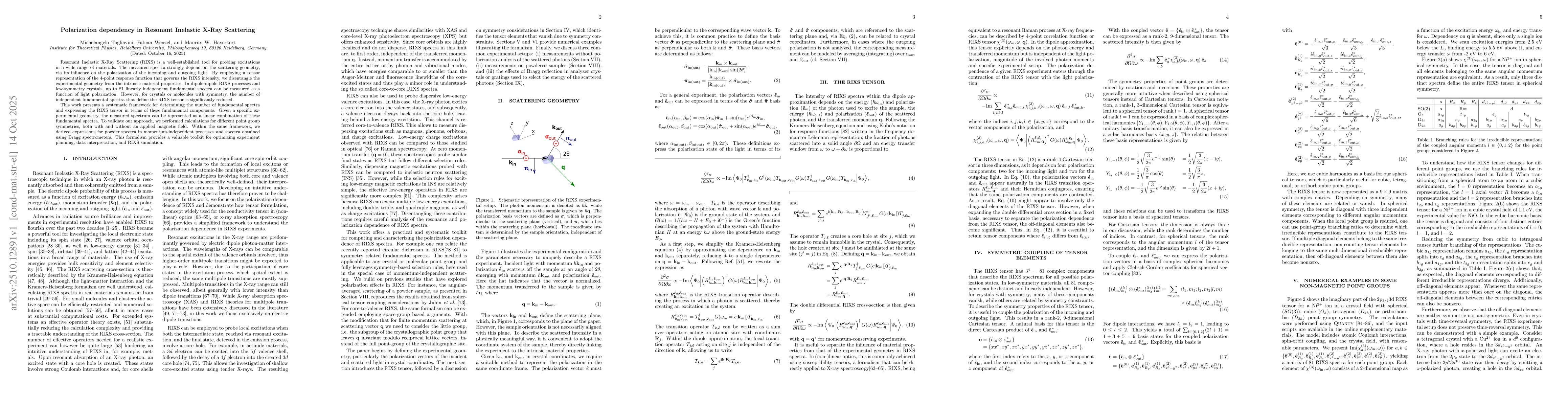 Thumbnail for Polarization dependency in Resonant Inelastic X-Ray Scattering