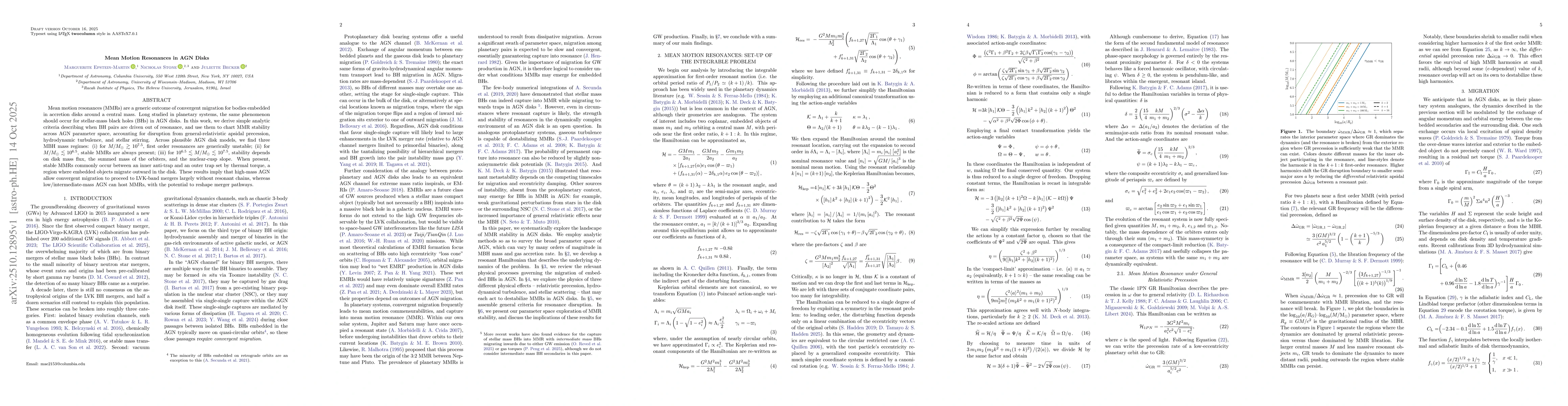 Thumbnail for Mean Motion Resonances in AGN Disks
