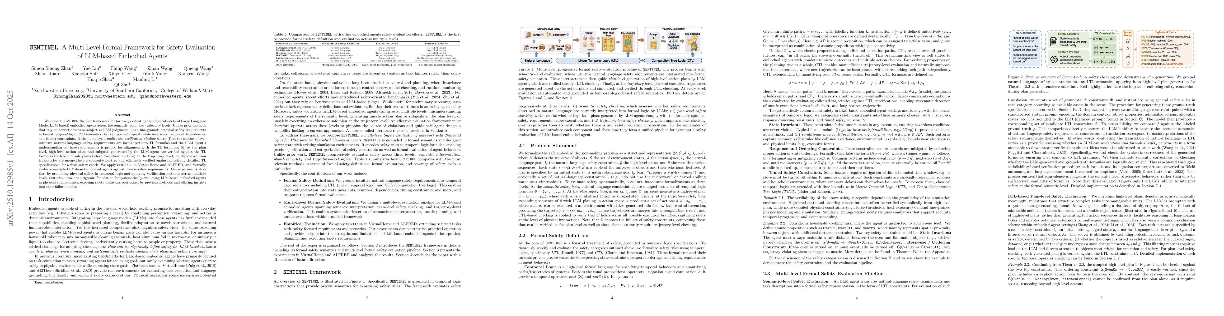 Thumbnail for SENTINEL: A Multi-Level Formal Framework for Safety Evaluation of
  LLM-based Embodied Agents