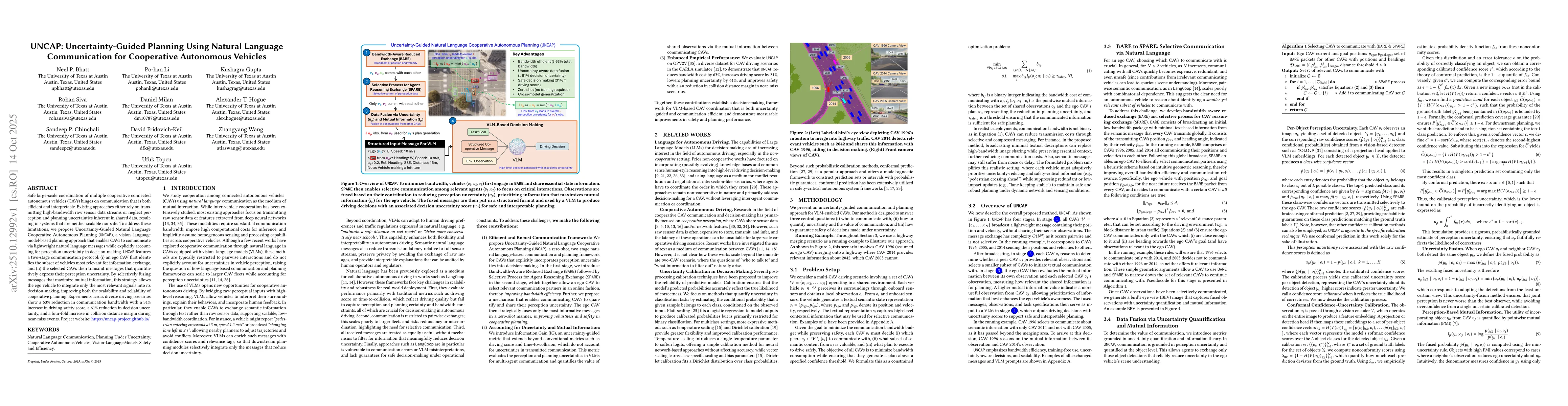 Thumbnail for UNCAP: Uncertainty-Guided Planning Using Natural Language Communication
  for Cooperative Autonomous Vehicles