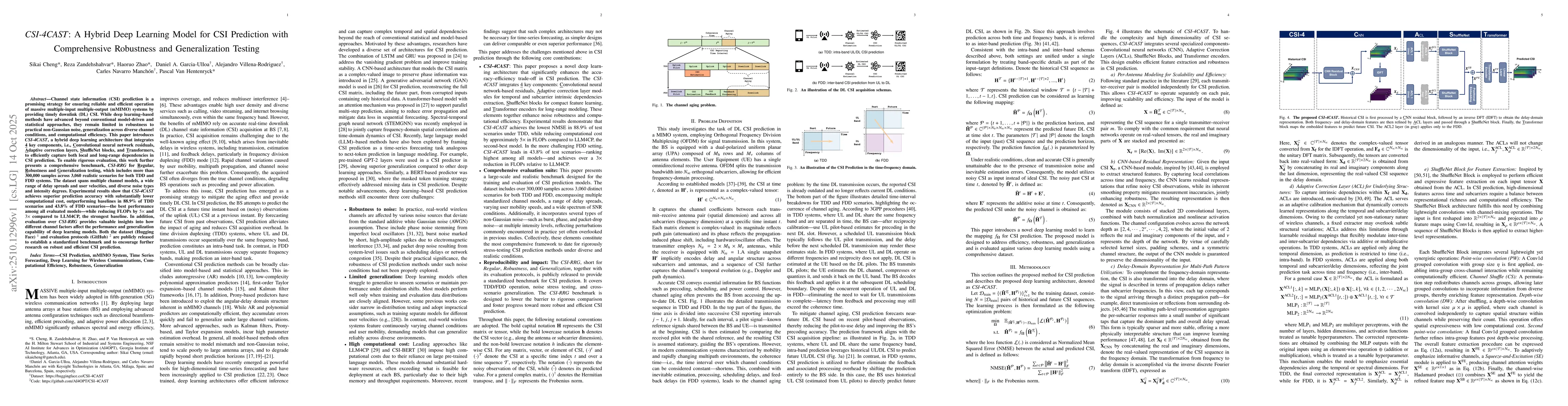 Thumbnail for CSI-4CAST: A Hybrid Deep Learning Model for CSI Prediction with
  Comprehensive Robustness and Generalization Testing
