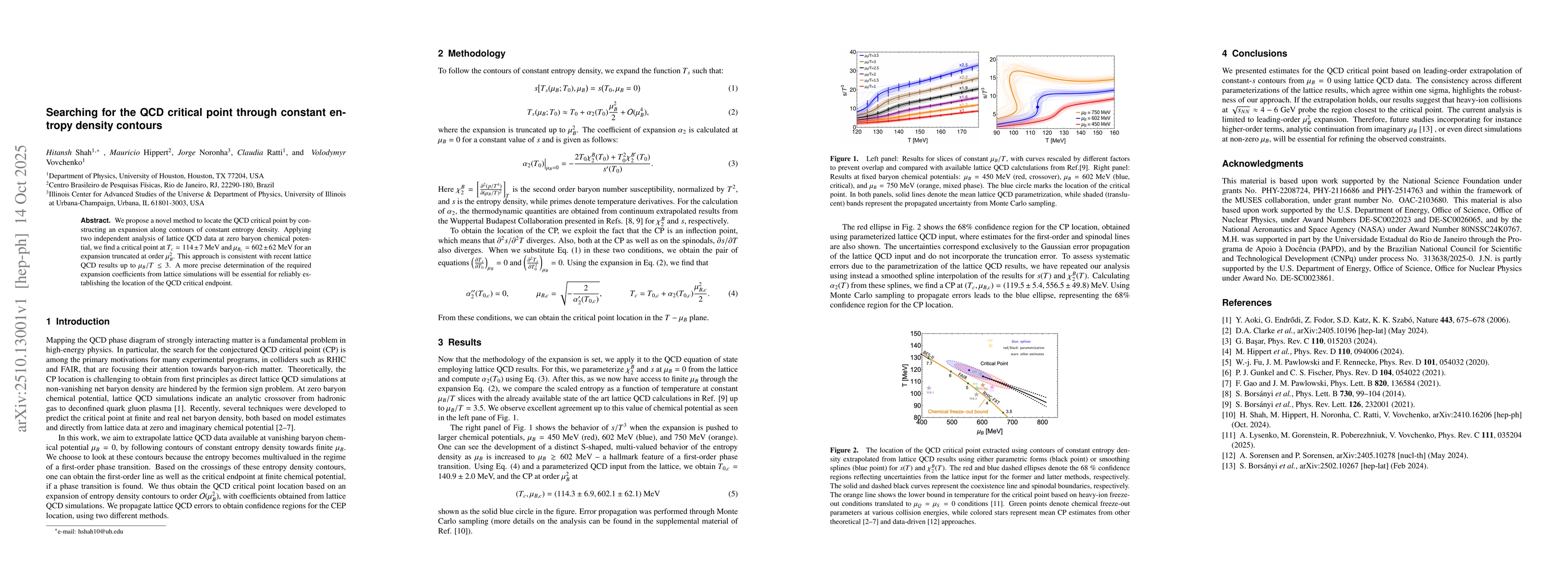 Thumbnail for Searching for the QCD critical point through constant entropy density
  contours