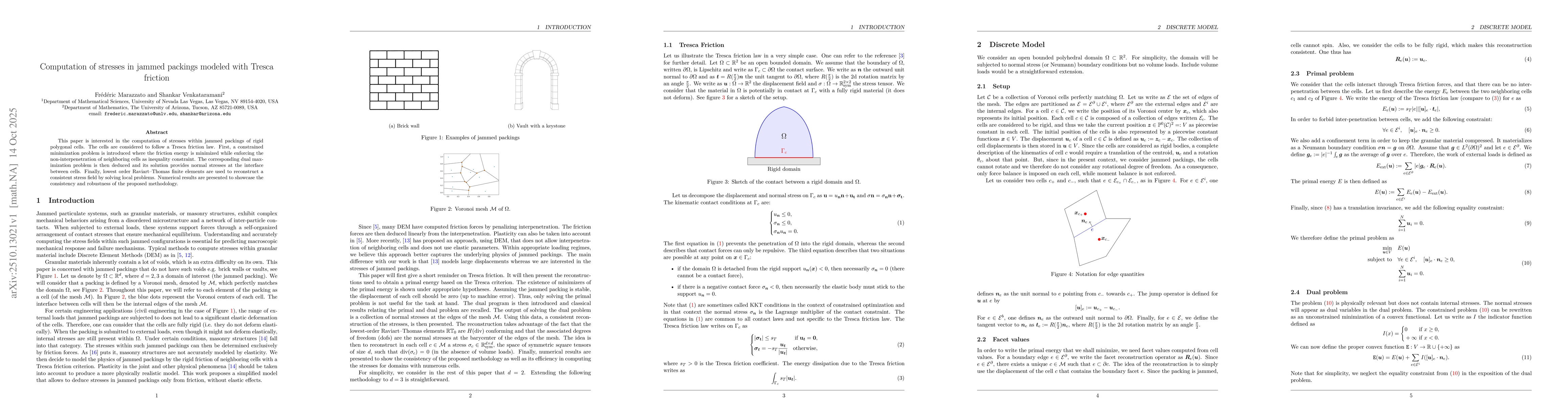 Thumbnail for Computation of stresses in jammed packings modeled with Tresca friction