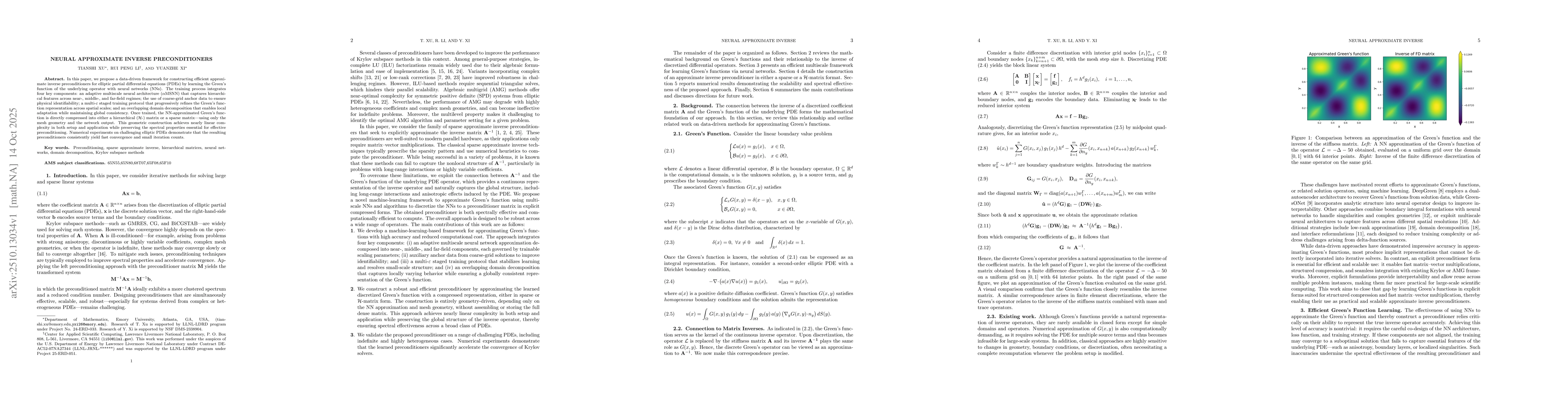 Thumbnail for Neural Approximate Inverse Preconditioners