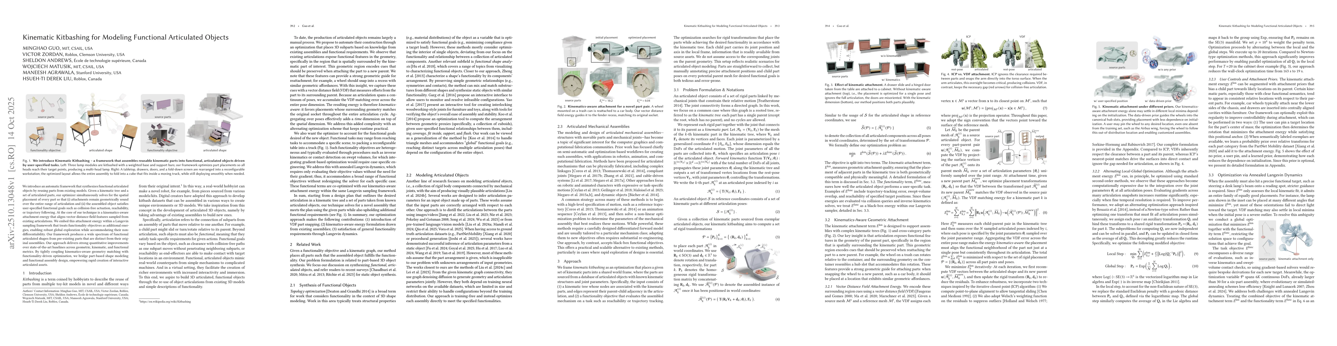 Thumbnail for Kinematic Kitbashing for Modeling Functional Articulated Objects