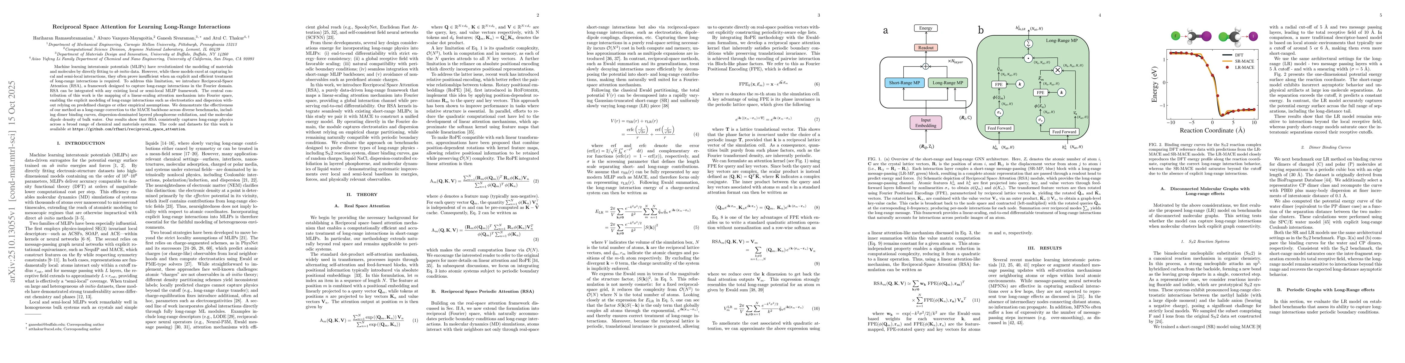Thumbnail for Reciprocal Space Attention for Learning Long-Range Interactions