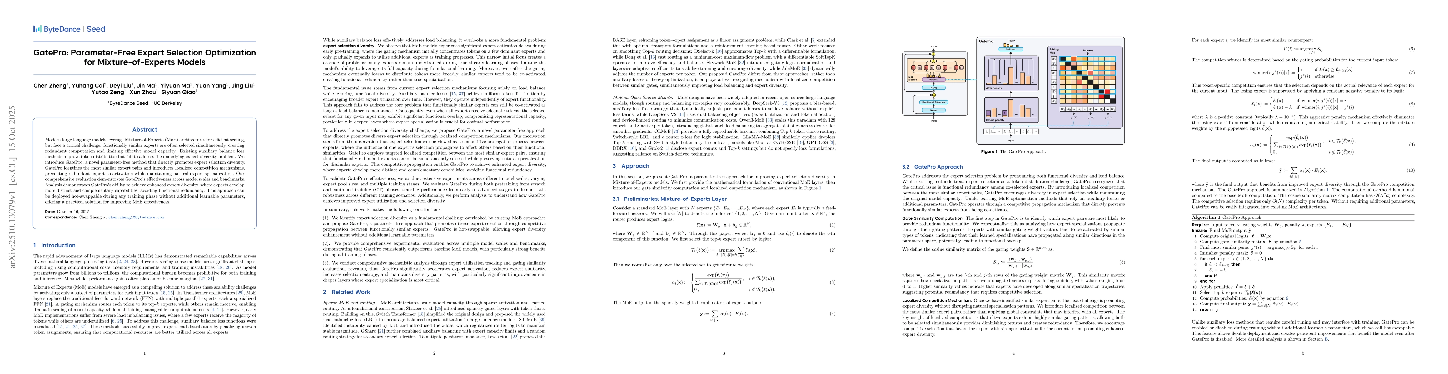 Thumbnail for GatePro: Parameter-Free Expert Selection Optimization for
  Mixture-of-Experts Models