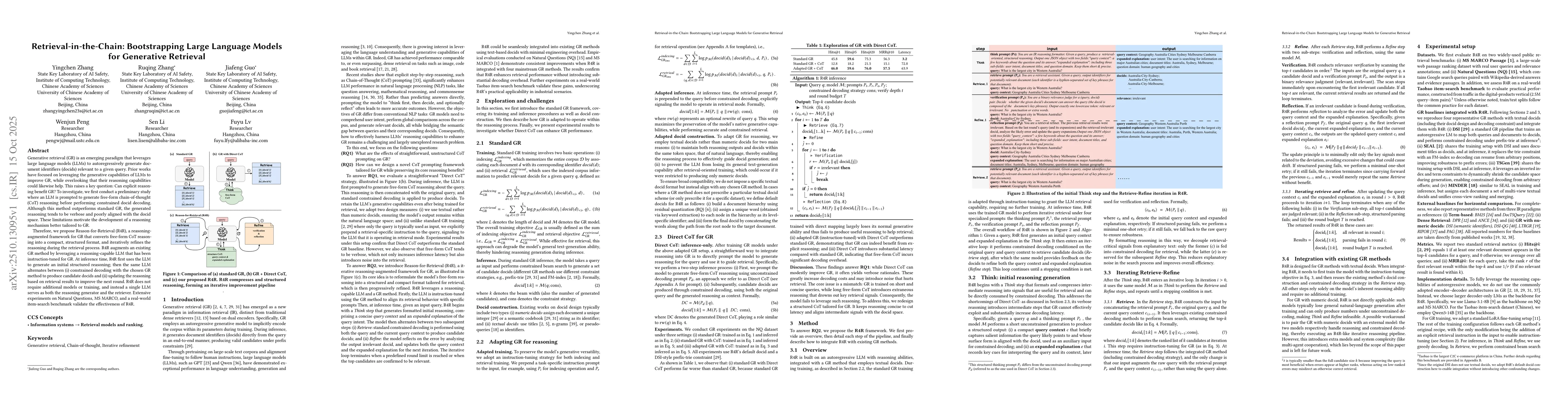 Thumbnail for Retrieval-in-the-Chain: Bootstrapping Large Language Models for
  Generative Retrieval