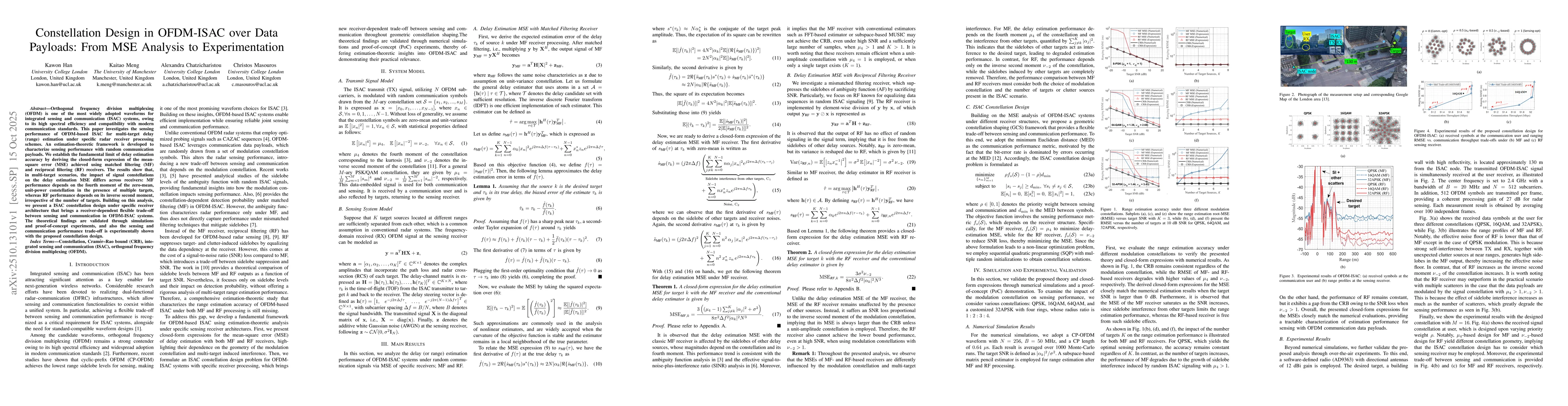 Thumbnail for Constellation Design in OFDM-ISAC over Data Payloads: From MSE Analysis
  to Experimentation