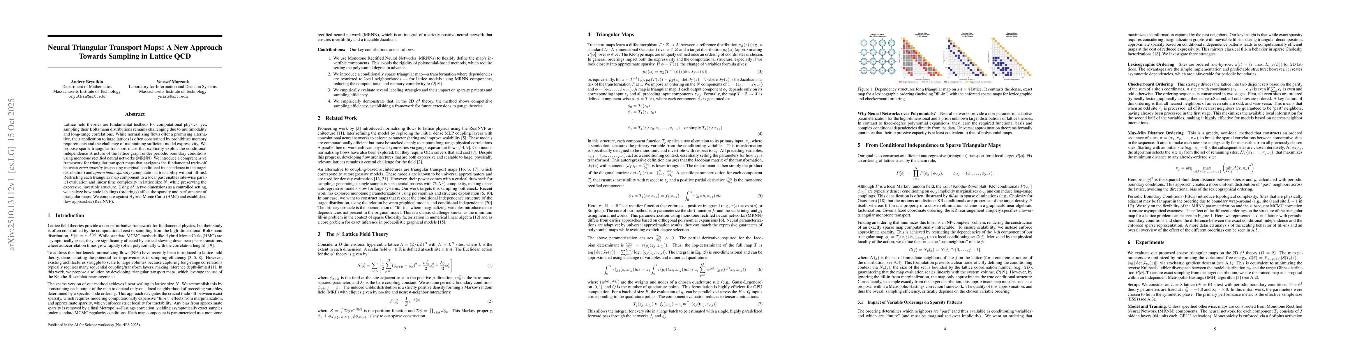 Thumbnail for Neural Triangular Transport Maps: A New Approach Towards Sampling in
  Lattice QCD
