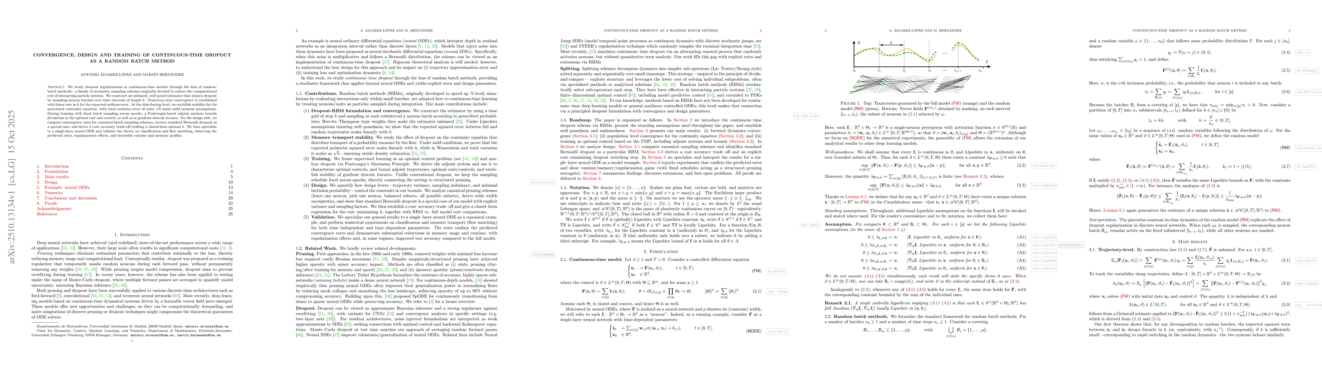 Thumbnail for Convergence, design and training of continuous-time dropout as a random
  batch method