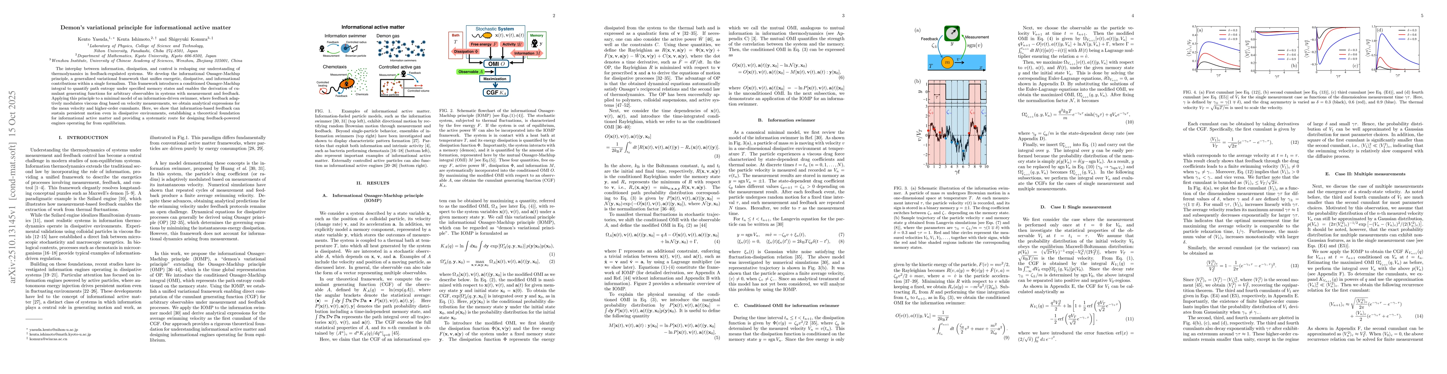 Thumbnail for Demon's variational principle for informational active matter