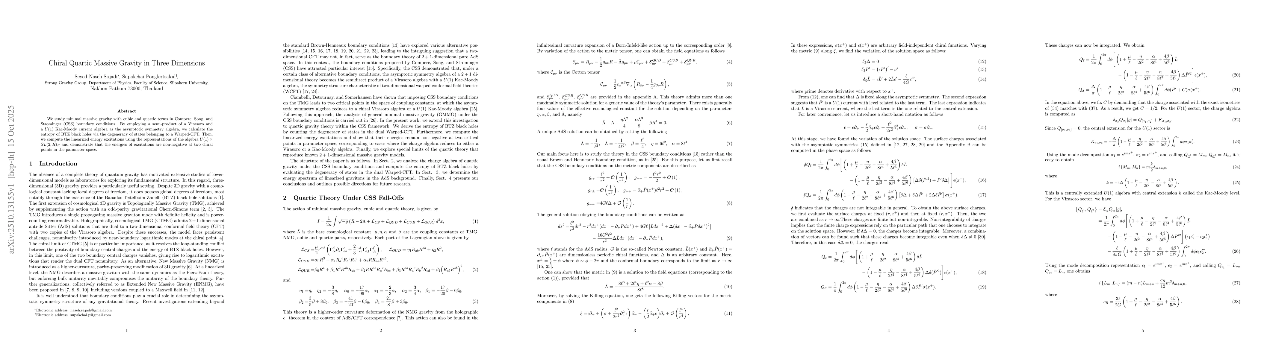 Thumbnail for Chiral Quartic Massive Gravity in Three Dimensions
