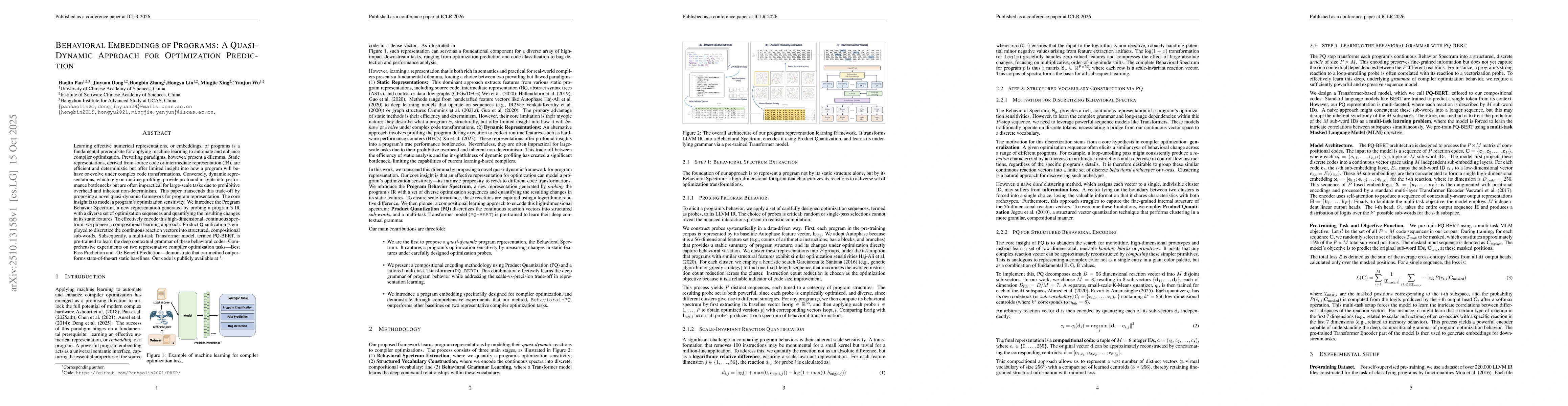 Thumbnail for Behavioral Embeddings of Programs: A Quasi-Dynamic Approach for
  Optimization Prediction