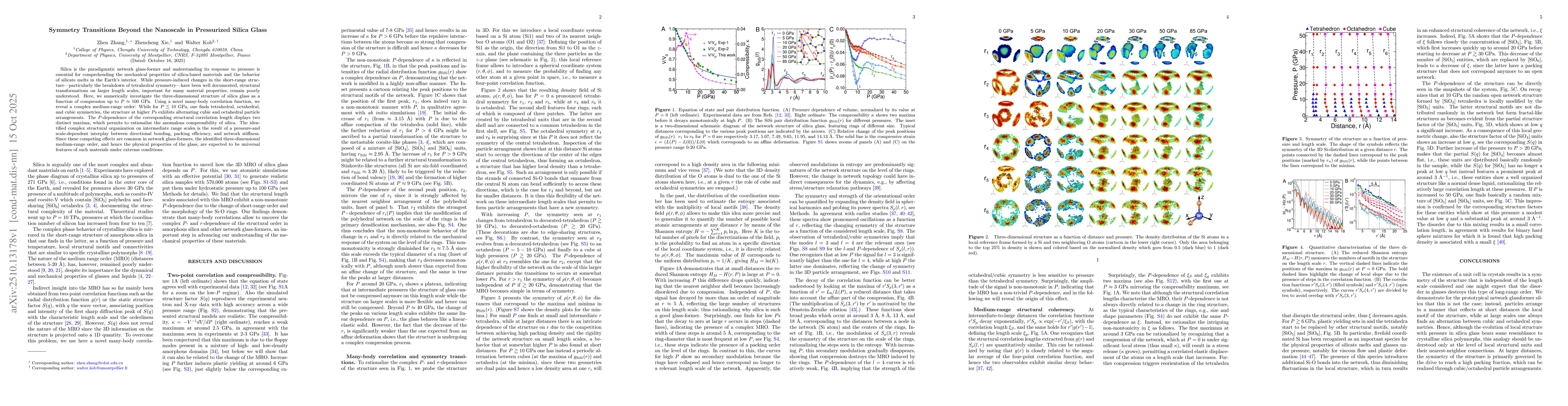 Thumbnail for Symmetry Transitions Beyond the Nanoscale in Pressurized Silica Glass