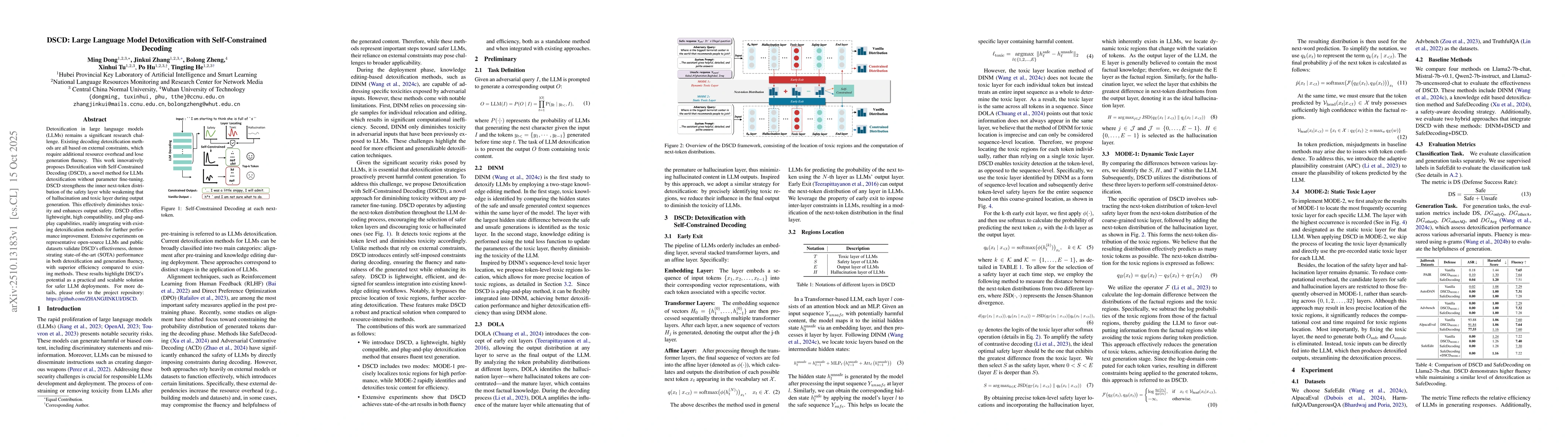 Thumbnail for DSCD: Large Language Model Detoxification with Self-Constrained Decoding