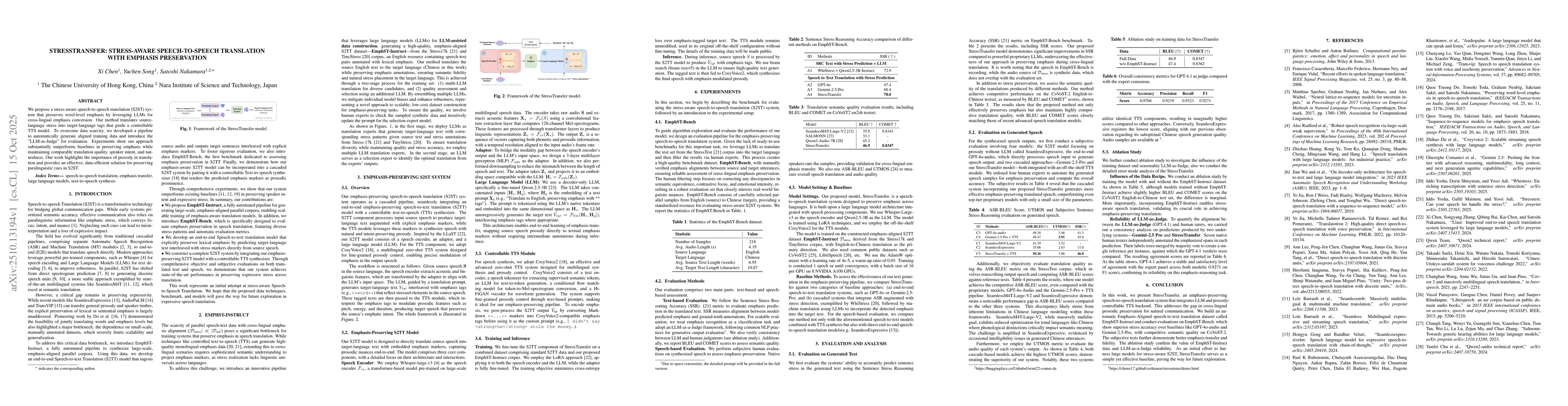 Thumbnail for StressTransfer: Stress-Aware Speech-to-Speech Translation with Emphasis
  Preservation