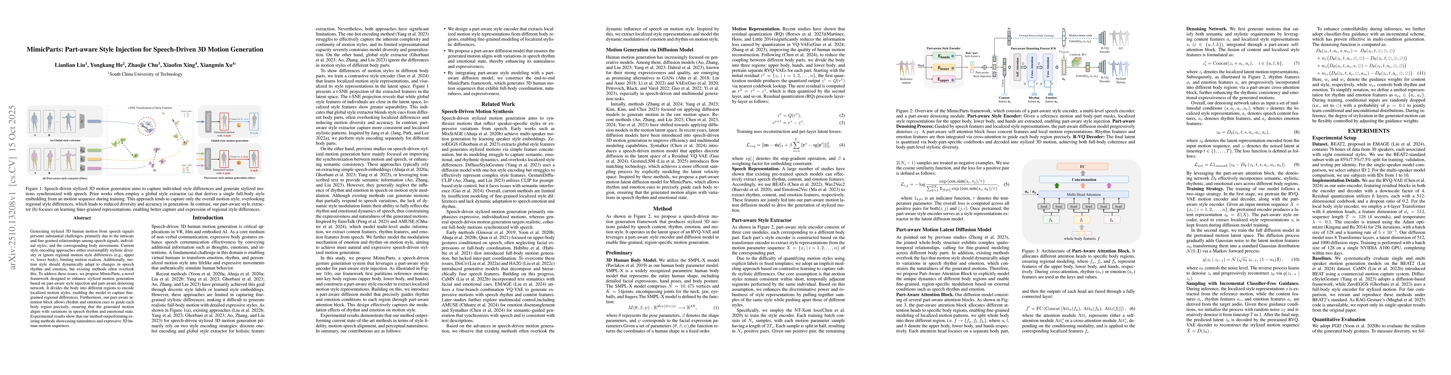Thumbnail for MimicParts: Part-aware Style Injection for Speech-Driven 3D Motion
  Generation