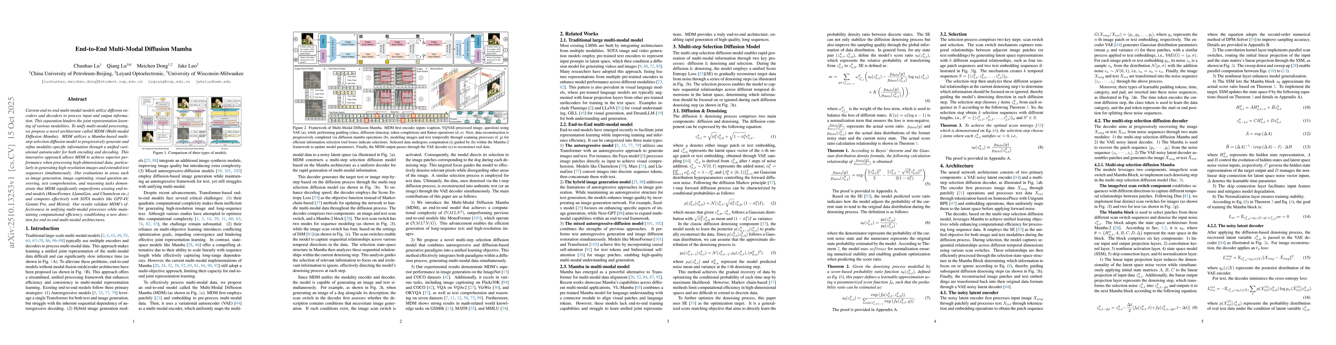 Thumbnail for End-to-End Multi-Modal Diffusion Mamba