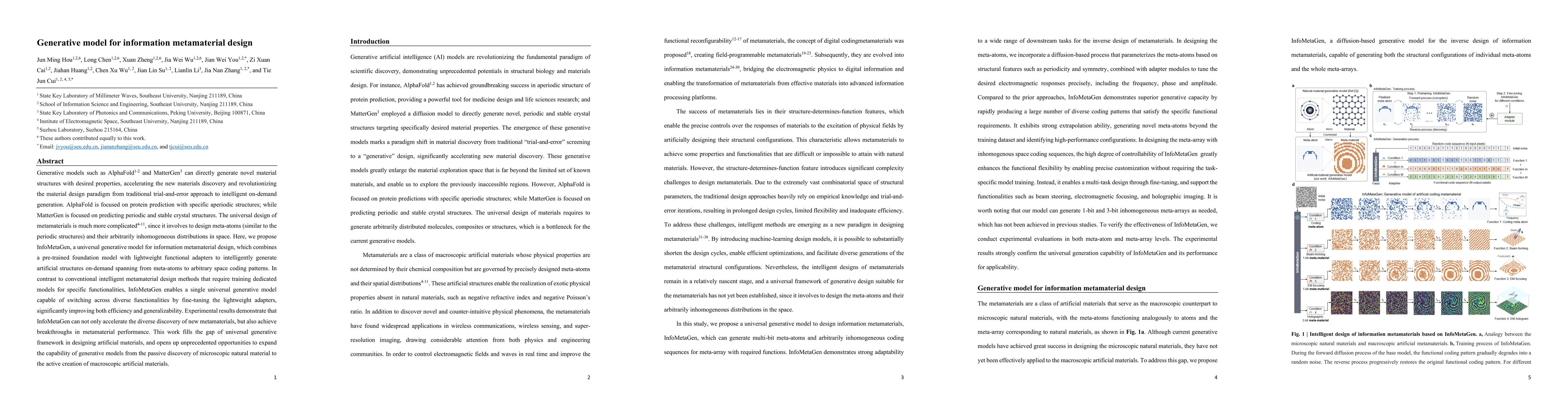 Thumbnail for Generative model for information metamaterial design