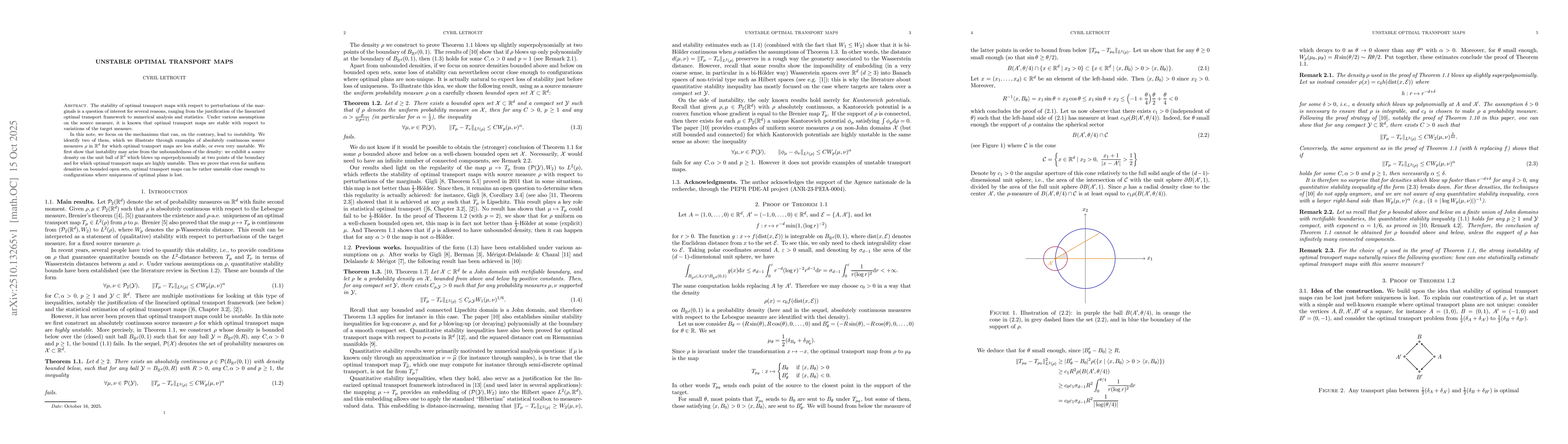 Thumbnail for Unstable optimal transport maps