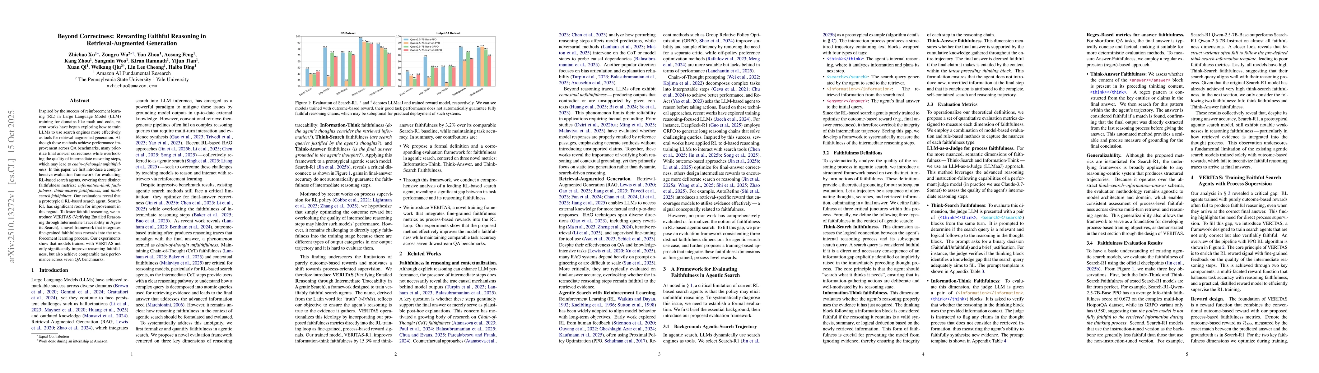 Thumbnail for Beyond Correctness: Rewarding Faithful Reasoning in Retrieval-Augmented
  Generation