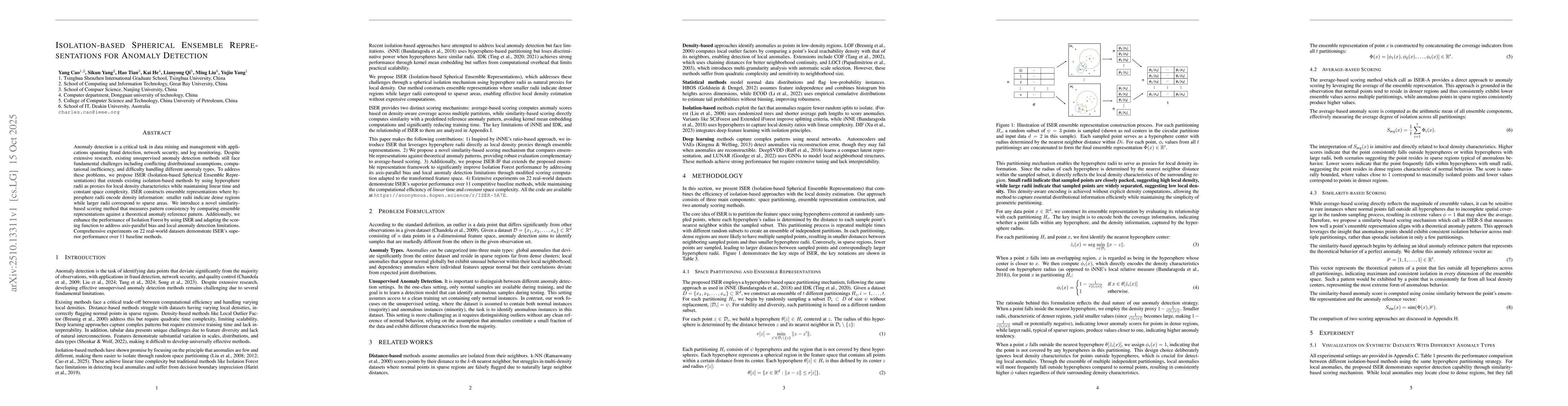Thumbnail for Isolation-based Spherical Ensemble Representations for Anomaly Detection
