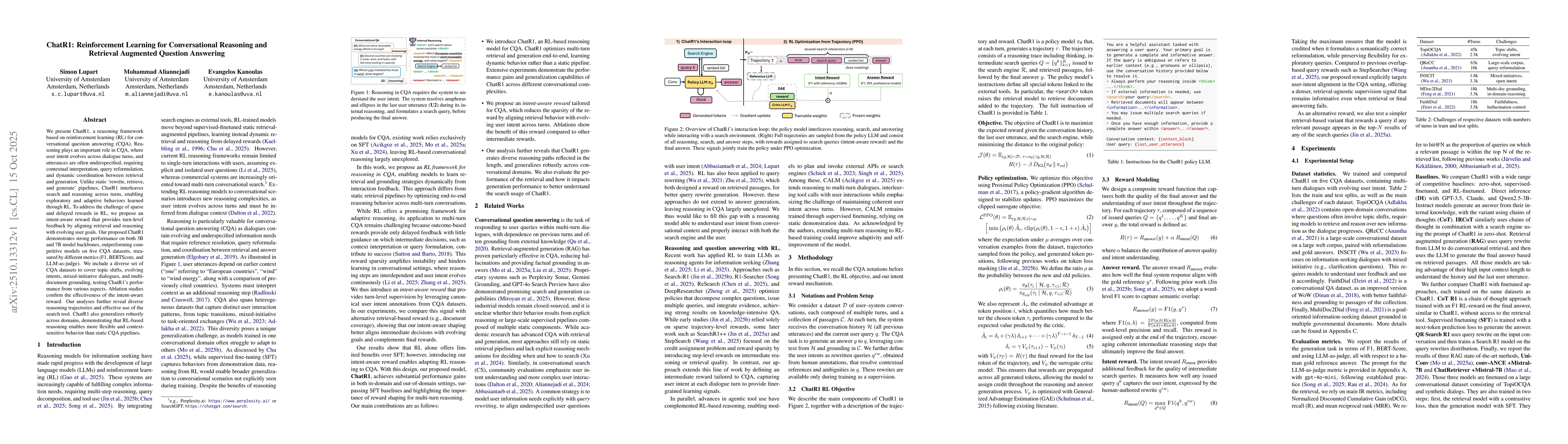 Thumbnail for ChatR1: Reinforcement Learning for Conversational Reasoning and
  Retrieval Augmented Question Answering