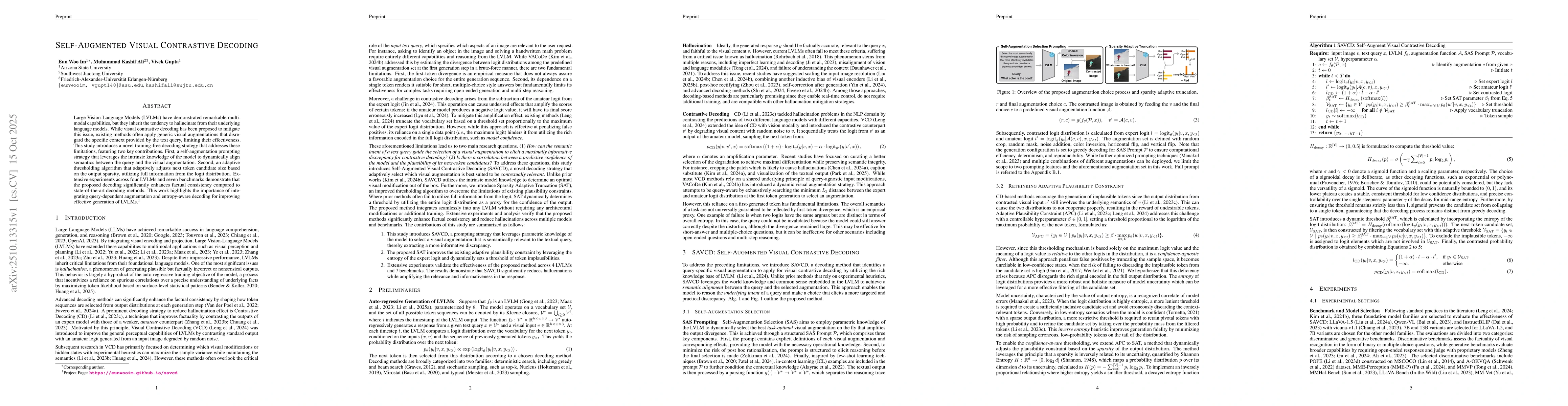 Thumbnail for Self-Augmented Visual Contrastive Decoding
