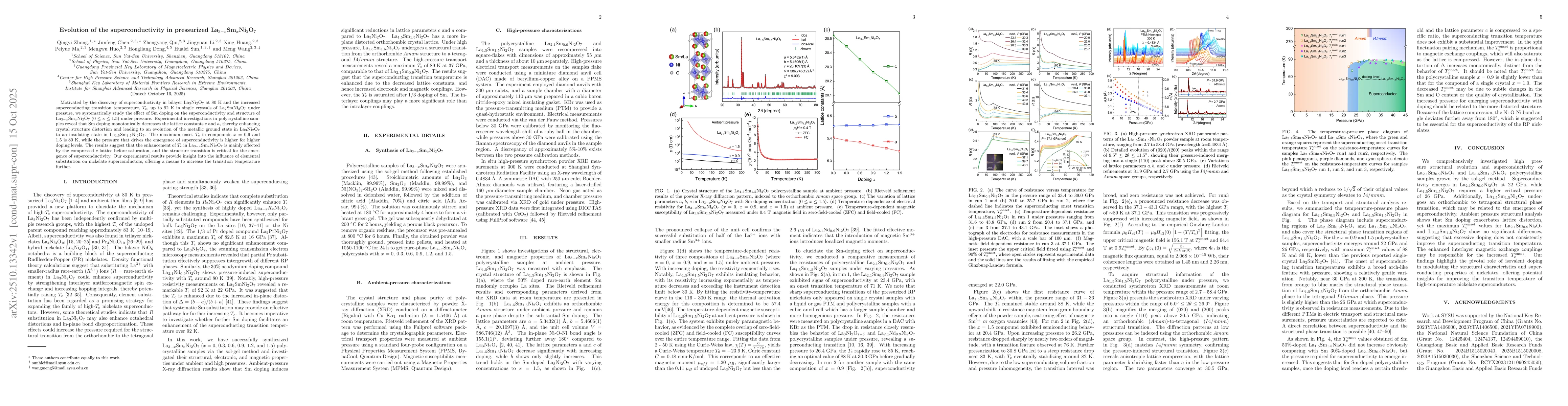 Thumbnail for Evolution of the superconductivity in pressurized La3-xSmxNi2O7