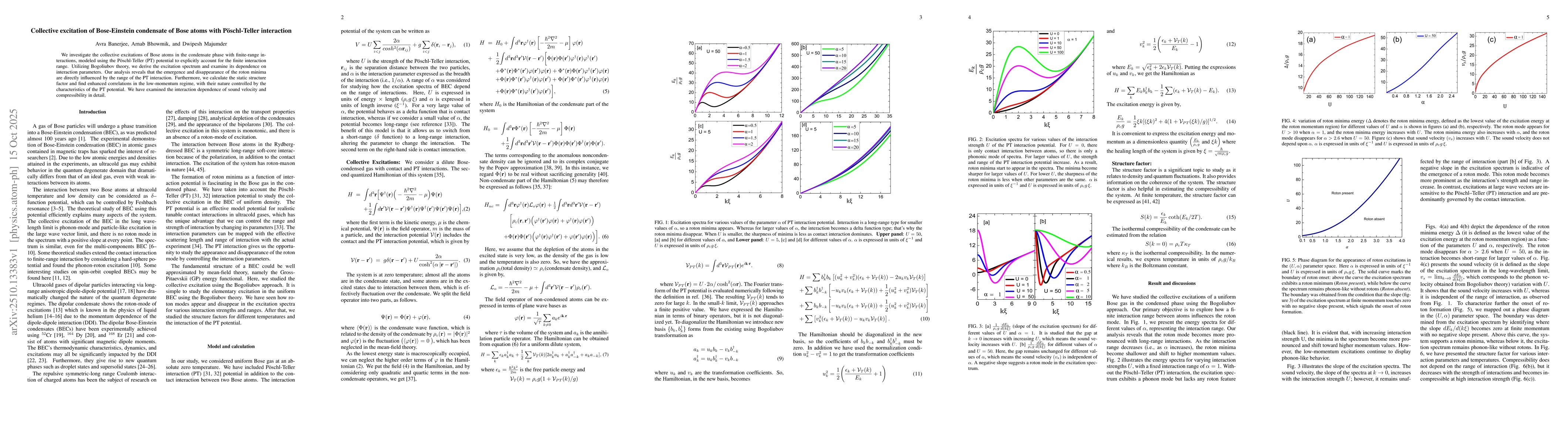 Thumbnail for Collective excitation of Bose-Einstein condensate of Bose atoms with
  Pöschl-Teller interaction