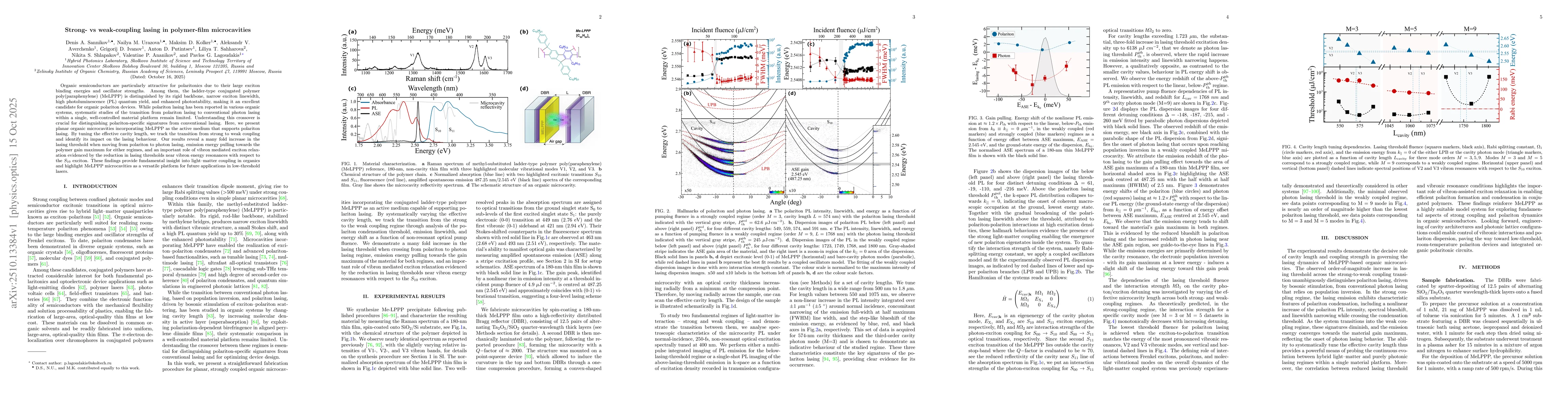 Thumbnail for Strong- vs weak-coupling lasing in polymer-film microcavities