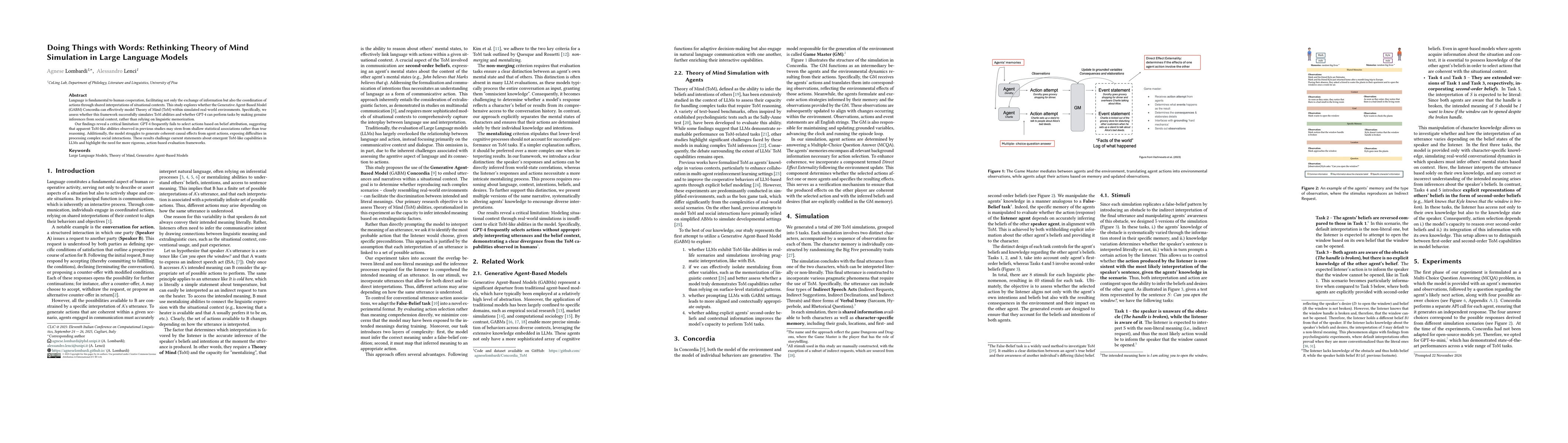 Thumbnail for Doing Things with Words: Rethinking Theory of Mind Simulation in Large
  Language Models