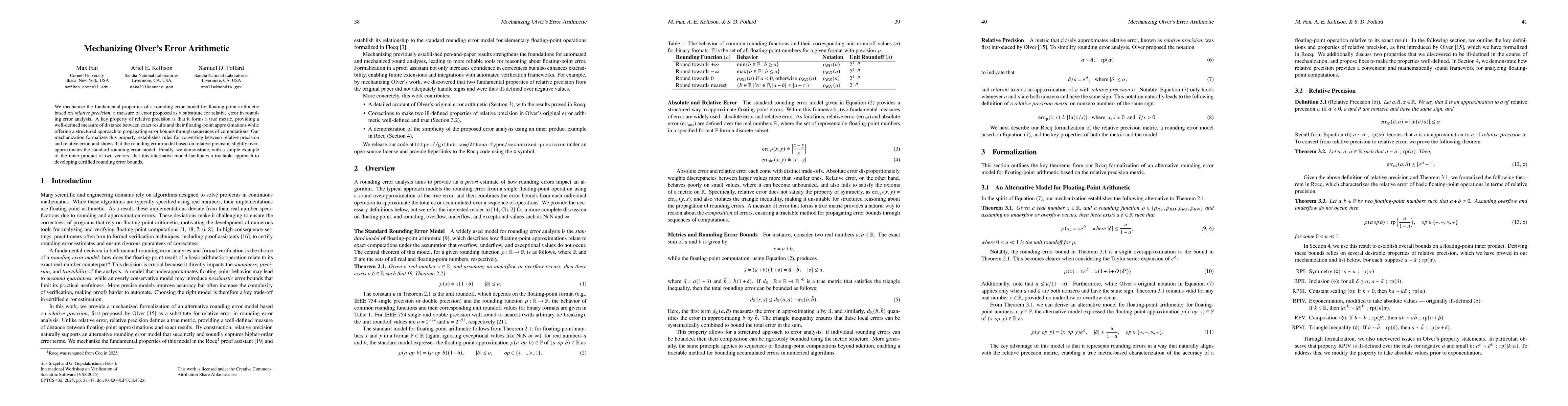 Thumbnail for Mechanizing Olver's Error Arithmetic
