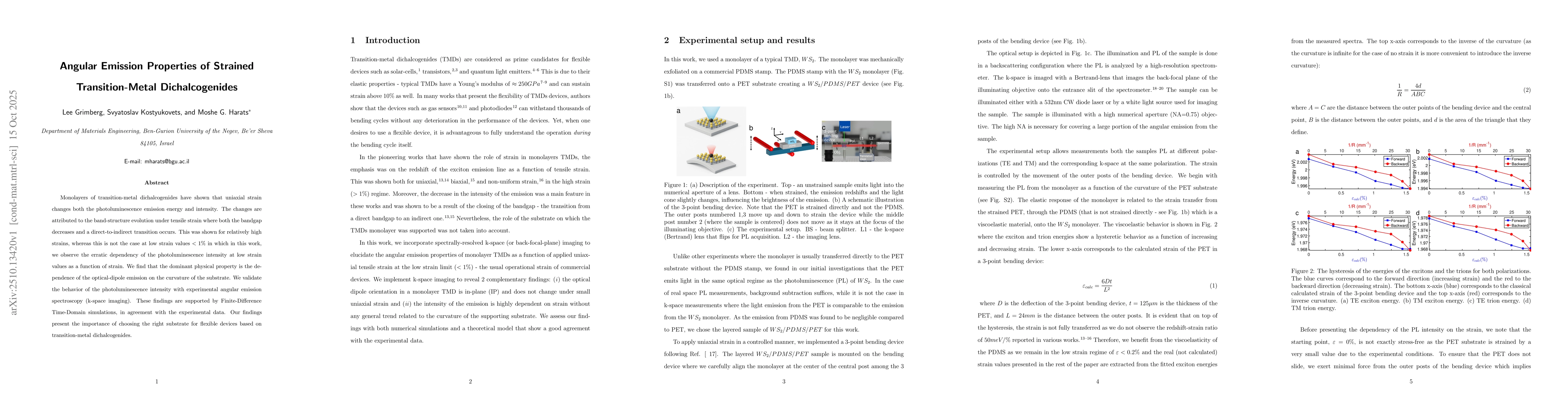 Thumbnail for Angular Emission Properties of Strained Transition-Metal Dichalcogenides