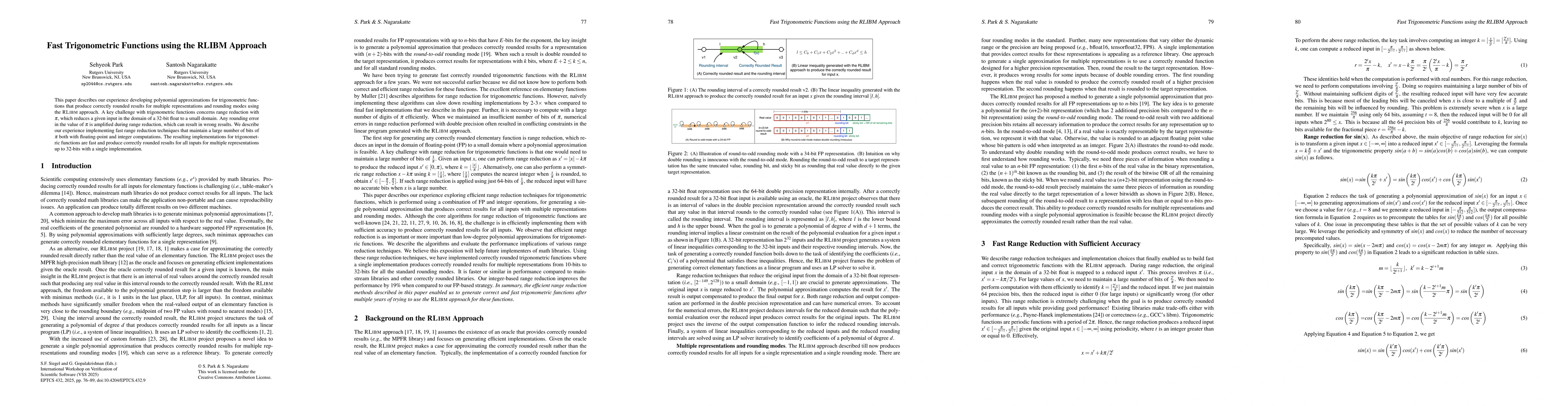 Thumbnail for Fast Trigonometric Functions using the RLIBM Approach
