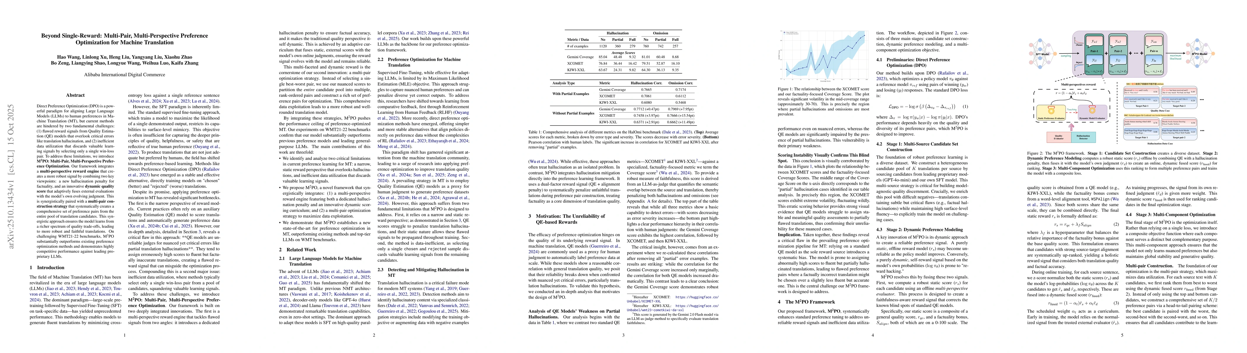 Thumbnail for Beyond Single-Reward: Multi-Pair, Multi-Perspective Preference
  Optimization for Machine Translation