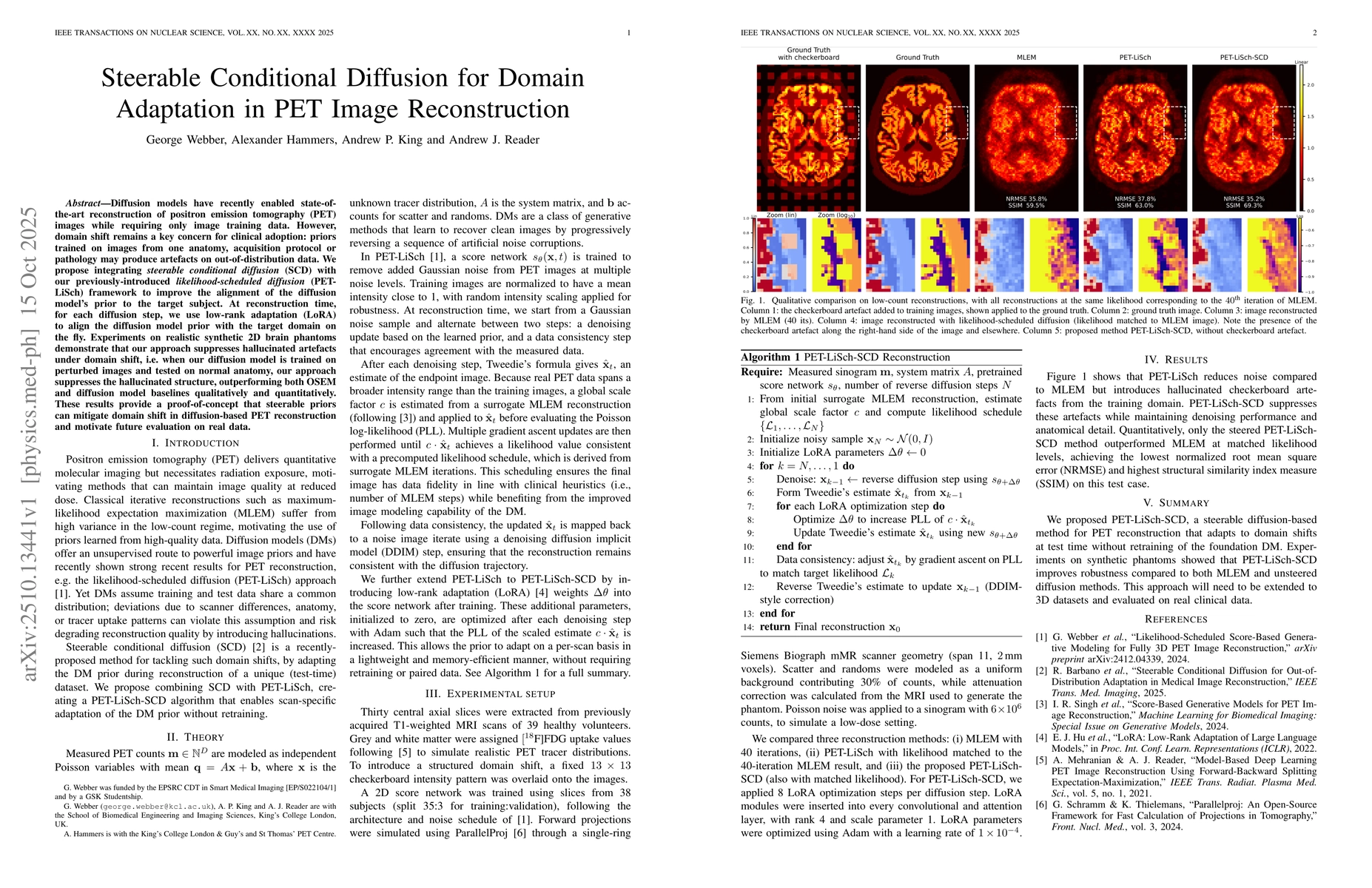 Thumbnail for Steerable Conditional Diffusion for Domain Adaptation in PET Image
  Reconstruction