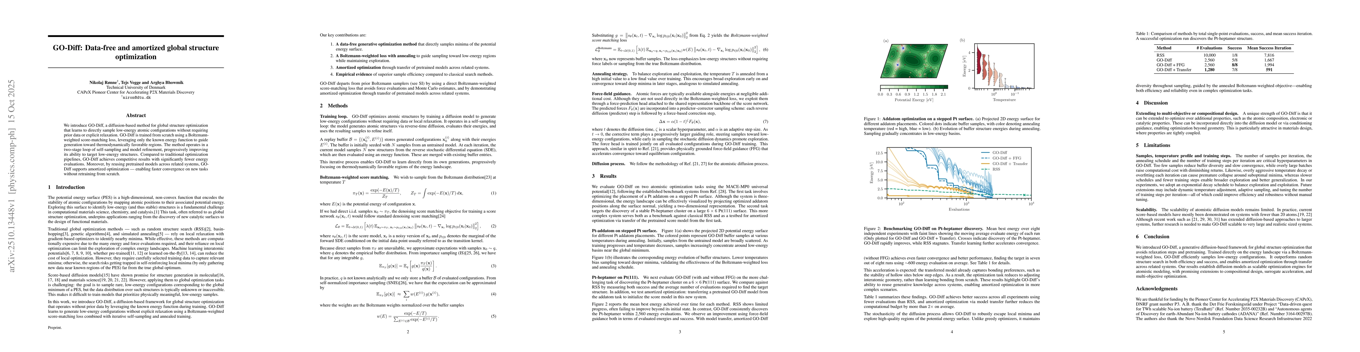 Thumbnail for GO-Diff: Data-free and amortized global structure optimization