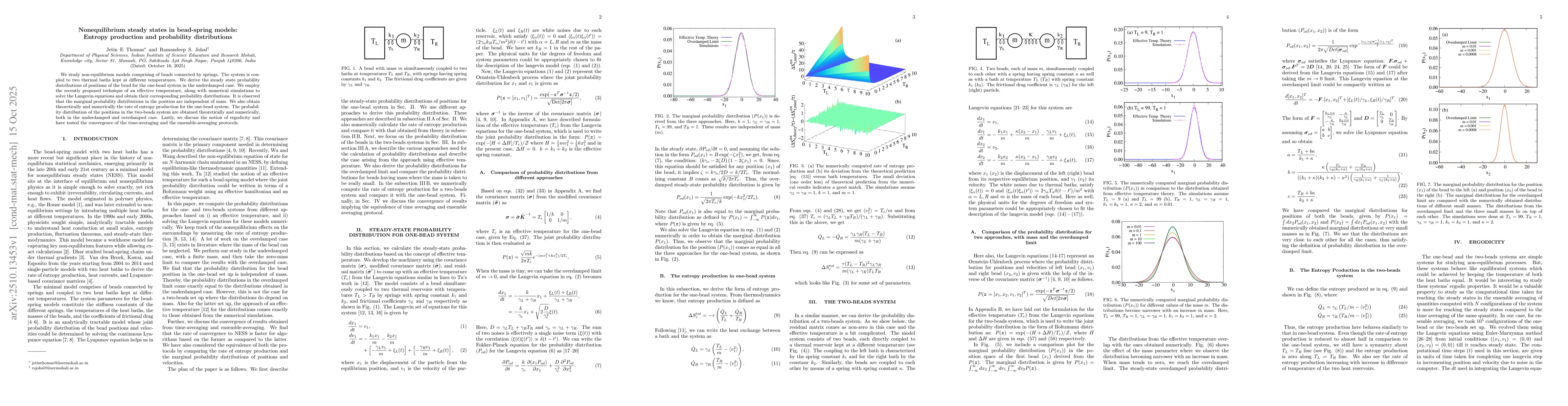 Thumbnail for Nonequilibrium steady states in bead-spring models: Entropy production
  and probability distributions