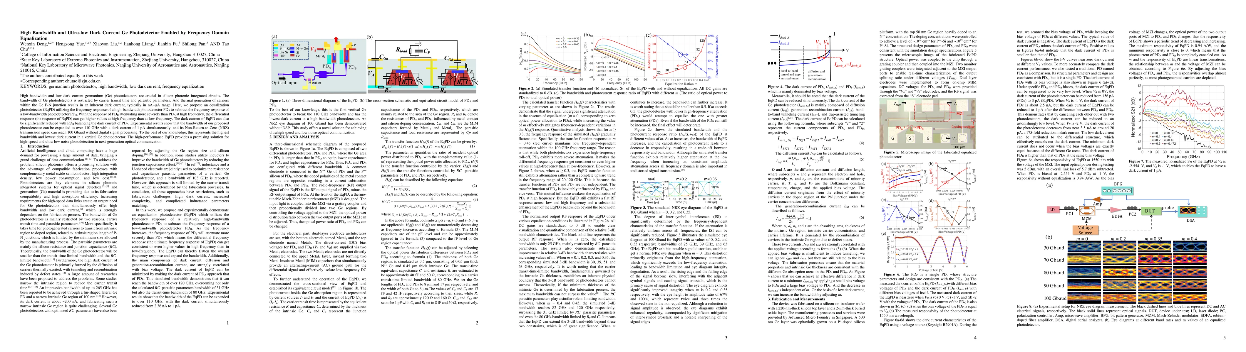 Thumbnail for High Bandwidth and Ultra-low Dark Current Ge Photodetector Enabled by
  Frequency Domain Equalization
