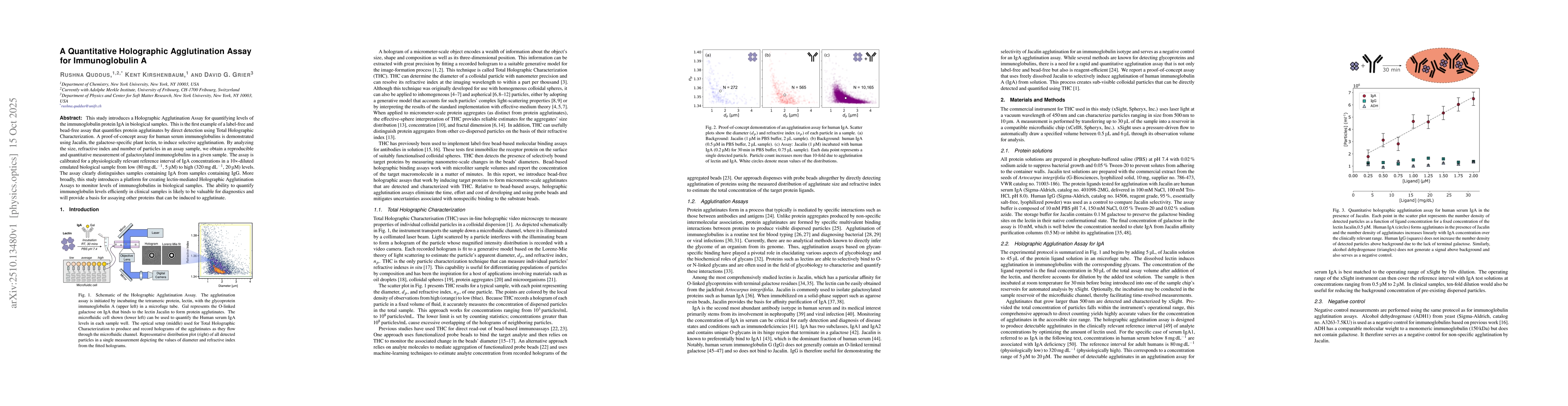 Thumbnail for A Quantitative Holographic Agglutination Assay for Immunoglobulin A