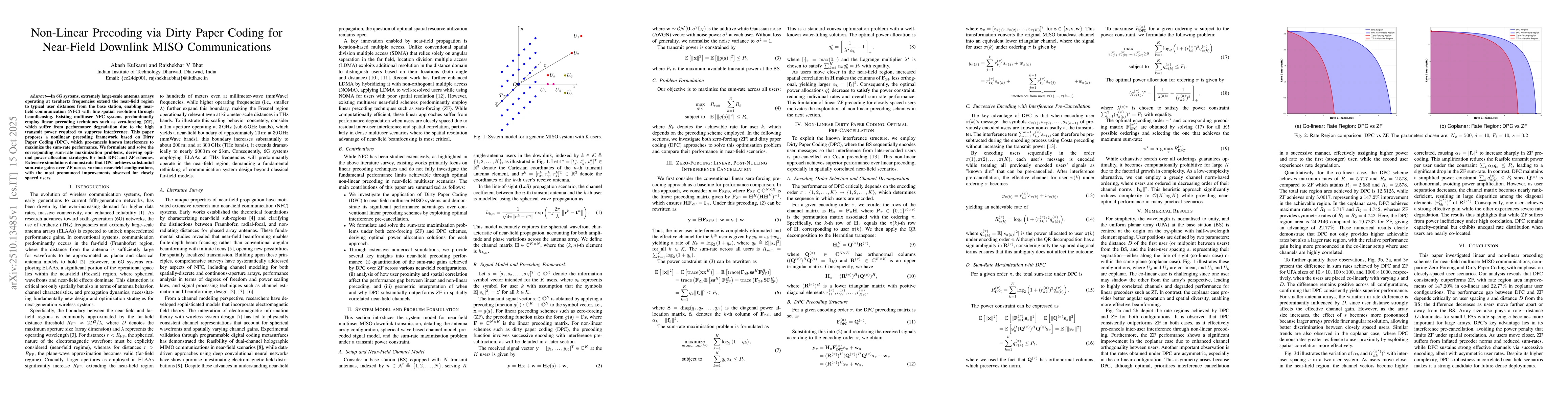 Thumbnail for Non-Linear Precoding via Dirty Paper Coding for Near-Field Downlink MISO
  Communications