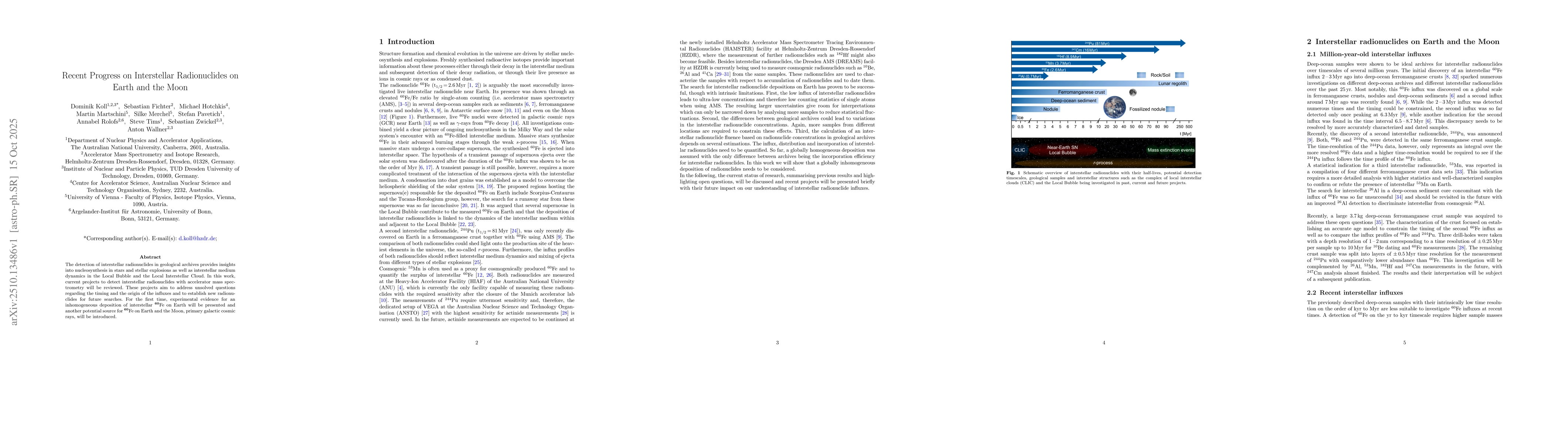 Thumbnail for Recent progress on interstellar radionuclides on Earth and the Moon