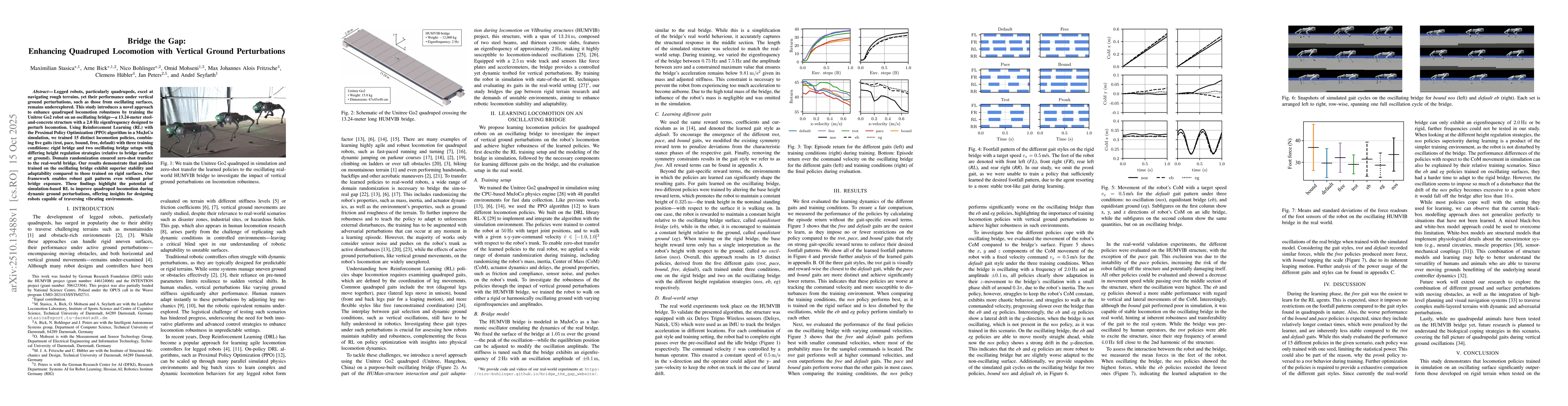 Thumbnail for Bridge the Gap: Enhancing Quadruped Locomotion with Vertical Ground
  Perturbations
