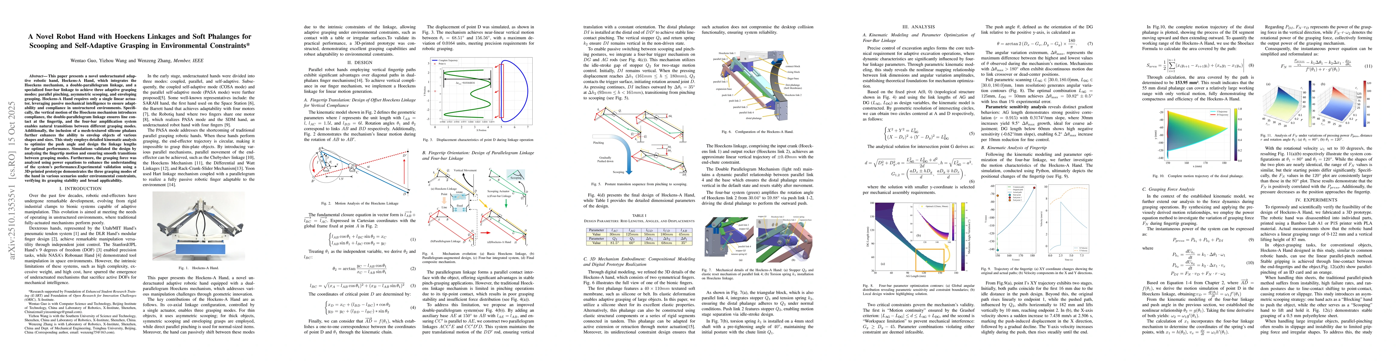 Thumbnail for A Novel Robot Hand with Hoeckens Linkages and Soft Phalanges for
  Scooping and Self-Adaptive Grasping in Environmental Constraints