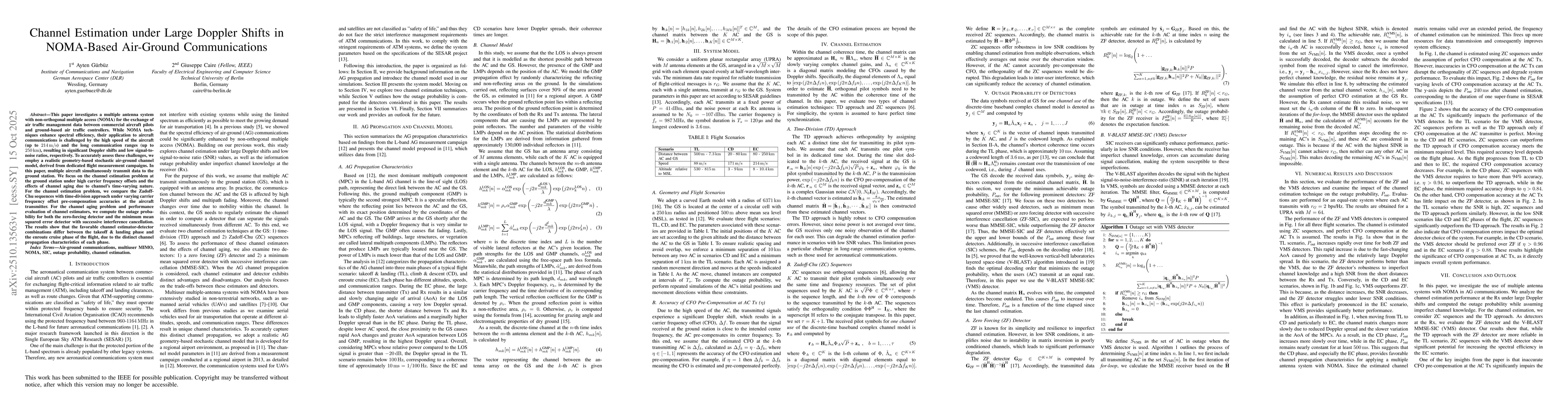 Thumbnail for Channel Estimation under Large Doppler Shifts in NOMA-Based Air-Ground
  Communications