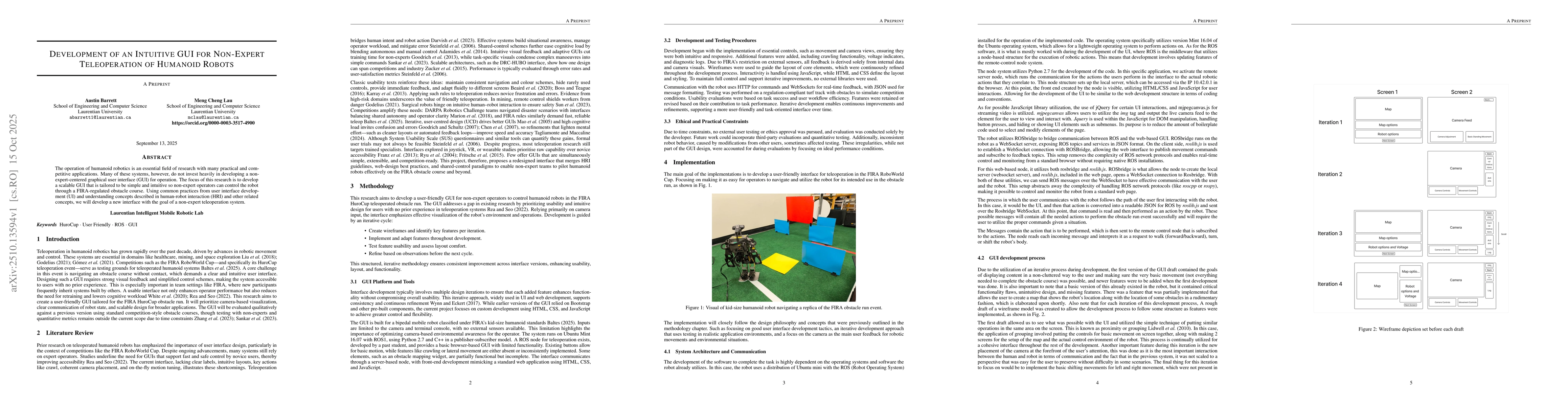 Thumbnail for Development of an Intuitive GUI for Non-Expert Teleoperation of Humanoid
  Robots