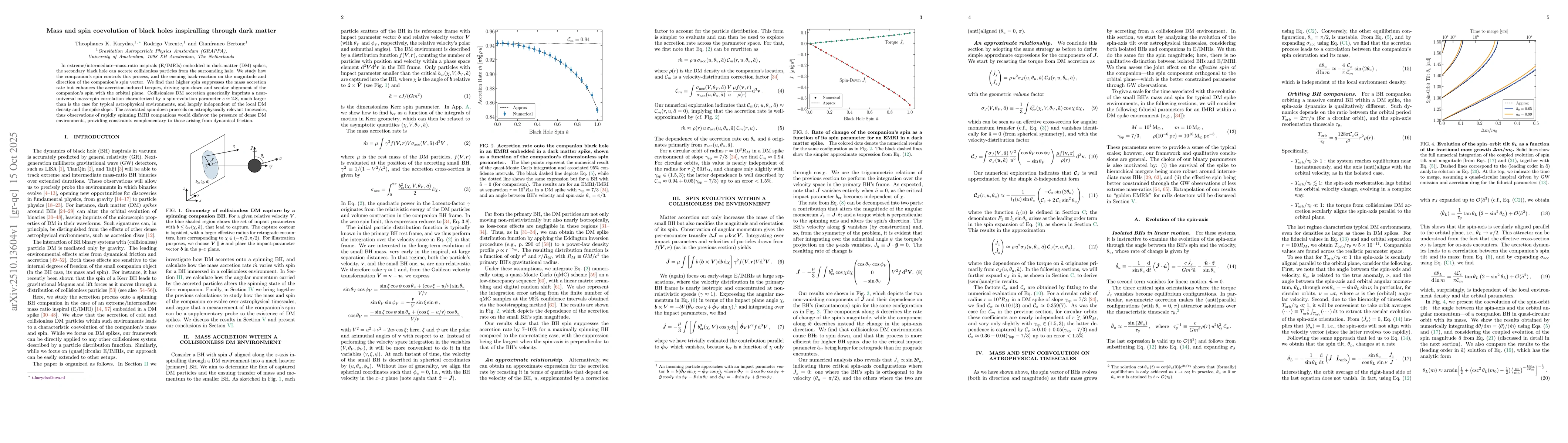 Thumbnail for Mass and spin coevolution of black holes inspiralling through dark
  matter